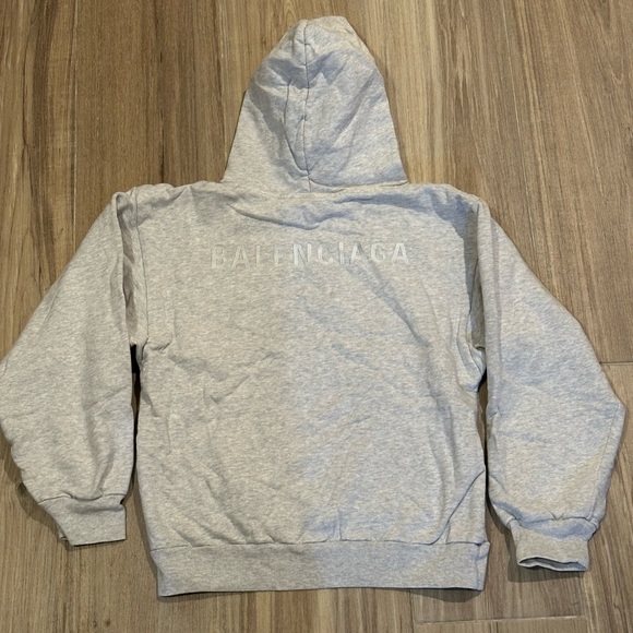 Balenciaga Heather Grey Kids Hoodie - Picture 7 of 8